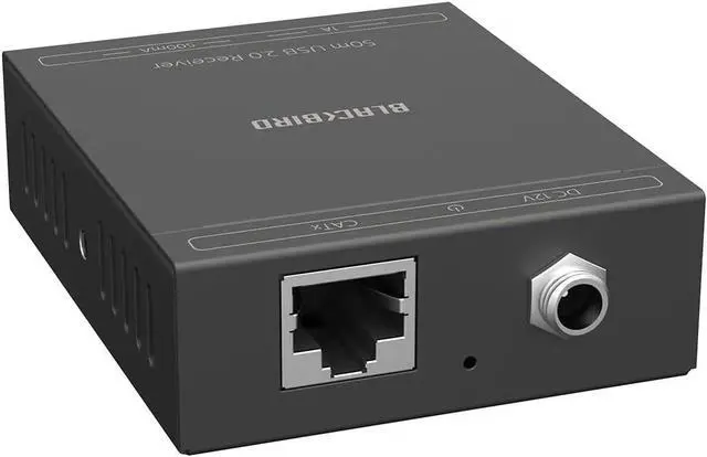 Main image of Monoprice Blackbird 4-Port USB 2.0 Extender Over Cat5e/6-50 Meters (164 Feet) Plug and Play, No Driver, for Windows, MacOS, Android, Linux