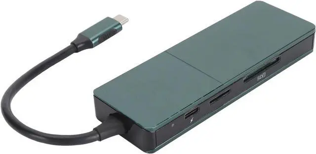 Alt view image 3 of 7 - 7 in 1 Type C Hub, USB C Docking Station, 4K HD Multimedia Interface with 3 USB30. Ports, PD Fast Charging, Card Reader for OS X OS, Aluminum Alloy Multiport Adapter
