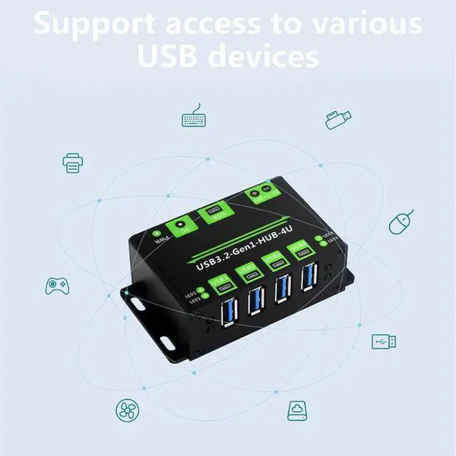 Alt view image 2 of 7 - DIDILLX Fast Speed 4 Port USB 3.2 Gen1 Hubs With 7 36V Power Interfaces For Stable Device Charging