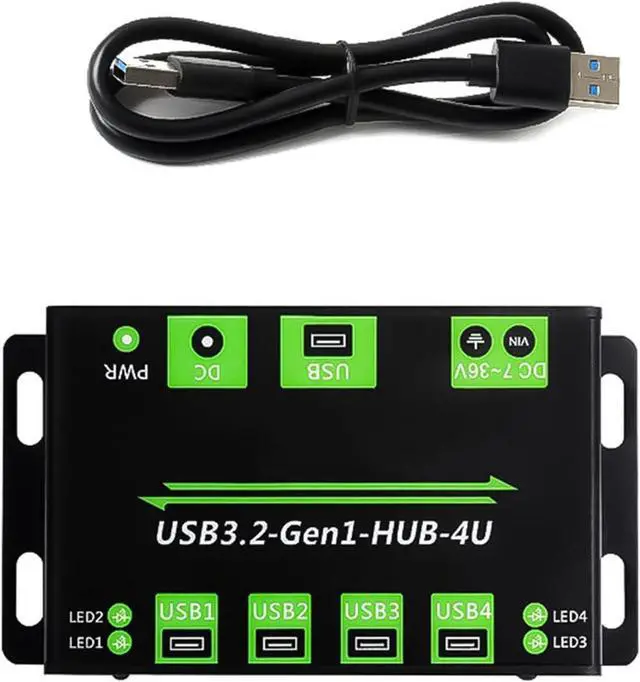 Alt view image 4 of 7 - DIDILLX Fast Speed 4 Port USB 3.2 Gen1 Hubs With 7 36V Power Interfaces For Stable Device Charging