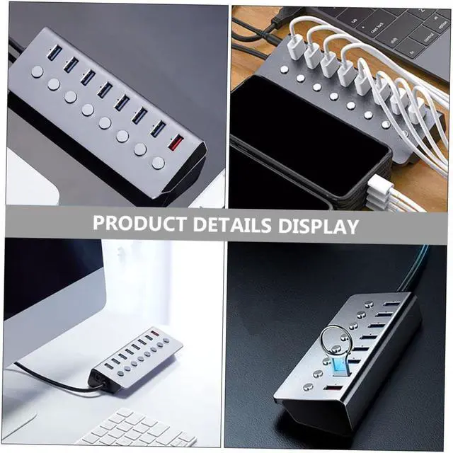 Alt view image 6 of 7 - HOMOCONO 1pc Port USB Hub Charging Port USB Splitter for Data Transmission and Charging for and Mobile