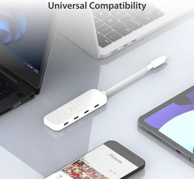 Alt view image 5 of 7 - j5create 4-Port USB-C Hub (10 Gbps, Eco-Friendly, Compatible with MacBook, iPad, More)