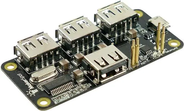 Alt view image 3 of 7 - MakerSpot Pi Zero 2 W (WiFi/Bluetooth) Complete Starter Kit with 4-Port Stackable USB Hub, Mini HDMI Converter, Acrylic Protectors, 5V2.4A Charger and Camera Cable