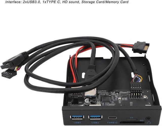 Alt view image 4 of 7 - ciciglow 3.5inch Front Panel Hub, USB3.2 GEN1 5Gbps Floppy Drive Panel 19PIN USB Front Panel with 1 Type C, 2 USB3.0, for XP/7/8/10/11/2003, for OS X, for Linux, ciciglowvrug49705c