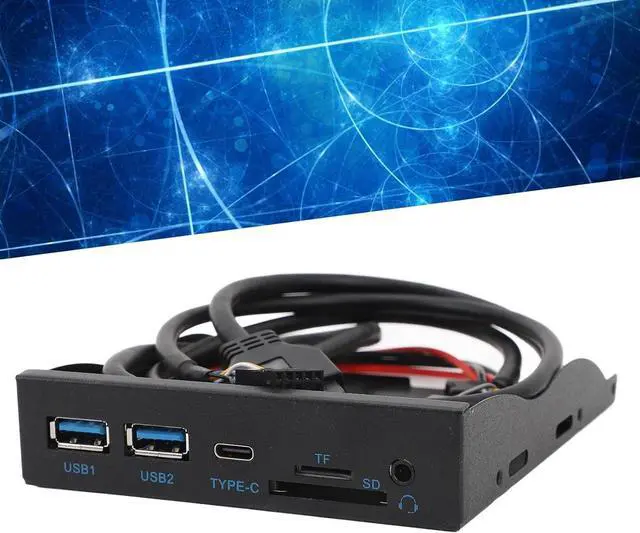 Alt view image 6 of 7 - ciciglow 3.5inch Front Panel Hub, USB3.2 GEN1 5Gbps Floppy Drive Panel 19PIN USB Front Panel with 1 Type C, 2 USB3.0, for XP/7/8/10/11/2003, for OS X, for Linux, ciciglowvrug49705c