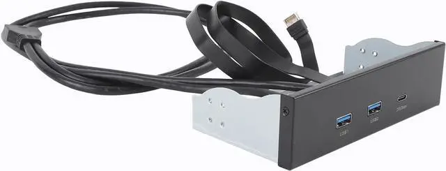 Alt view image 5 of 7 - Bewinner 5.25 Inch USB 3.2 Front Panel Hub - 10Gbps/20Gbps Transfer Rates, 2 USB A & 1 Type C Ports, Easy Installation for PC Computer with OS X Linux Compatibility