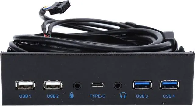 Alt view image 4 of 7 - Front Panel 2 Ports USB 3.0 + 2 Ports USB 2.0 Internal USB Type-C Hub Floppy Bay Front Panel for Computer PC