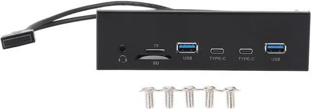 Alt view image 6 of 7 - Xiuganpo USB Front Panel Hub, Optical Drive Front Panel 6 Ports 5Gbps Support USB A Type C for PC Computer