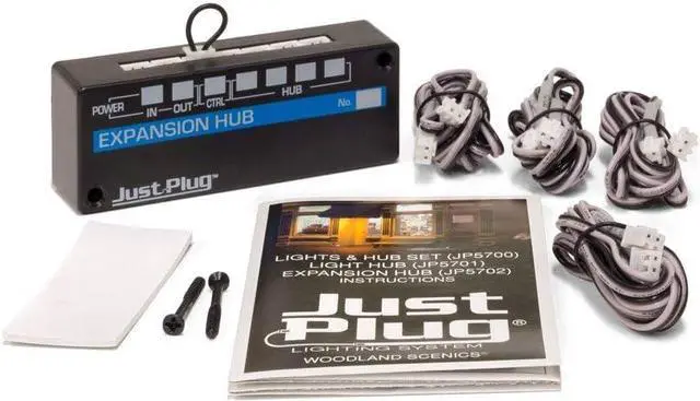 Alt view image 3 of 5 - Woodland Scenics Just Plug Lighting System, Light Hub, Expansion Hub, Port Sharing Device, and Power Supply with MYD Tweezers