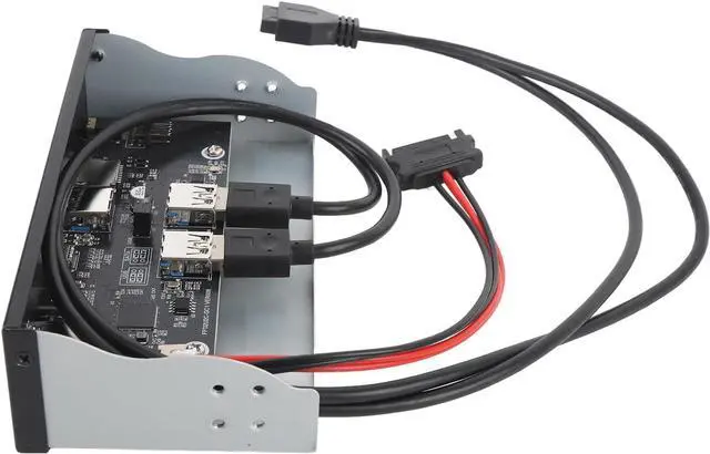 Alt view image 4 of 7 - Jiawu Optical Drive Front Panel, USB Front Panel Hub Support USB A Type C GEN2 X 2 19 Pin for PC Computer