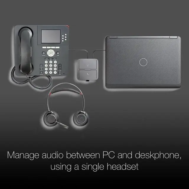 Alt view image 3 of 7 - GTW Poly MDA 220 USB Hub for Deskphone, PC, Mac USB-A, Built for Communications Applications Compatible with Zoom, Teams, Avaya Cloud, Cisco Webex, RingCentral and More GTW Microfiber Included