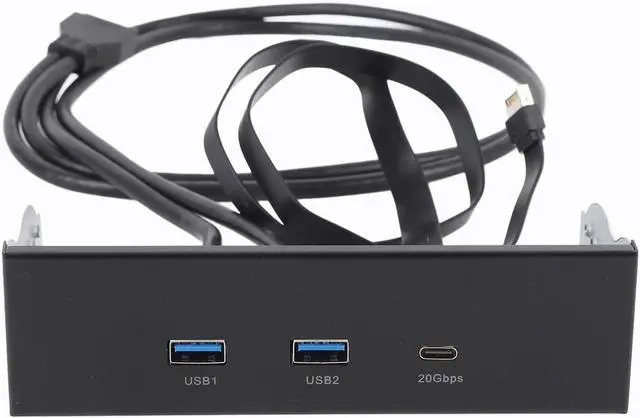 Main image of USB Front Panel Hub, GEN2x2 USB A Type C 3 Ports 5.25 Inch Front Panel USB Hub, Optical Drive Extension Panel Replacement for PC Computer