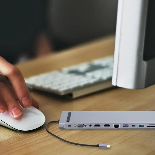 Alt view image 5 of 7 - Advanced USB C Multiports Adapter with 4K Fast Charging Data Transfer for Travel Office Use Accessory