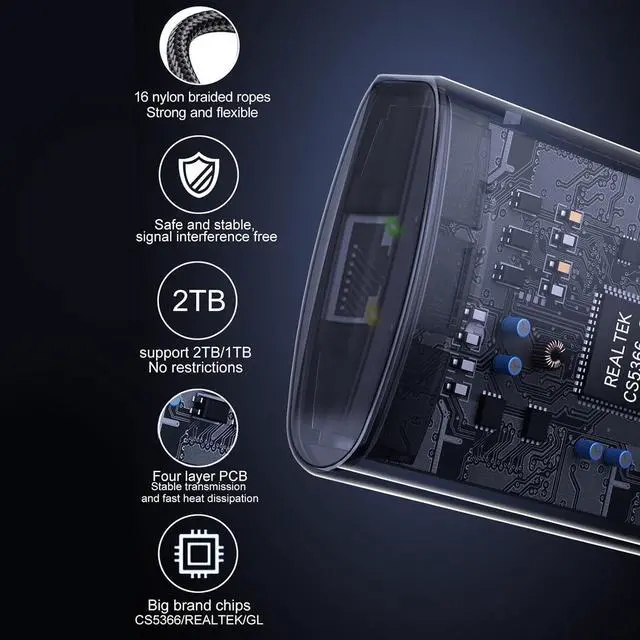 Alt view image 5 of 7 - USB C Hubs 10 in 1 Aluminum USB C Dock Station to 4K@60HZ+ USB+ RJ45 + SDTF + PD100W Charging 10 Port Adapter