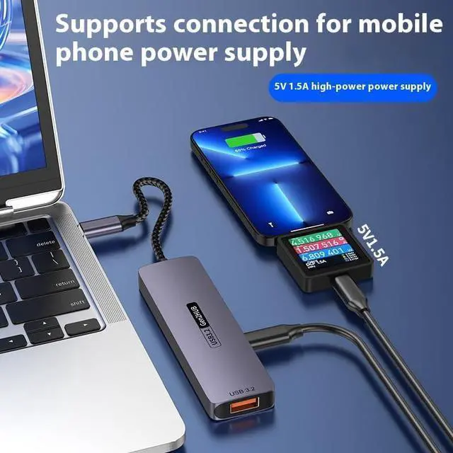 Alt view image 2 of 7 - Obotsnoi USB C Hubs 10Gbps USB 3.2 Expansion Dock PD100W 140W Charging 4K HDTV Output For Laptop Mobile Devices Multiports C Hubs