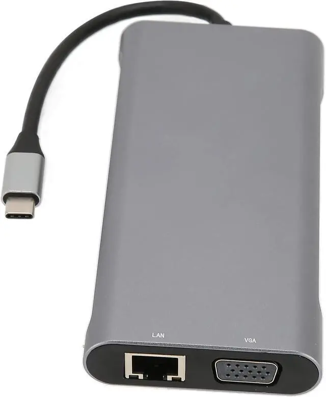 Alt view image 4 of 7 - 11 in 1 Type C Hub, USB C Docking Station with 4K, 100W PD Charging, Ethernet, 35mm. Audio, USB 3020./., Card Reader, Aluminum Alloy Multi Port Adapter for,