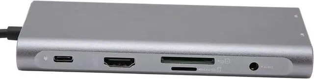 Alt view image 7 of 7 - 11 in 1 Type C Hub, USB C Docking Station with 4K, 100W PD Charging, Ethernet, 35mm. Audio, USB 3020./., Card Reader, Aluminum Alloy Multi Port Adapter for,