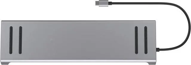 Alt view image 5 of 7 - 14 In 1 USB C Multiport Hub Wrap Top Docking Station HDMIS VGA ETHENRET USB C Port USB Extension Adapter