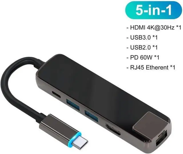 Alt view image 7 of 7 - MVUYO 3.1 Hub Type-C to Adapter 4K 3.0 2.0 Hub TF SD Reader Slot PD for Type C C Splitter(C)