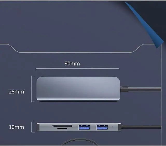 Alt view image 2 of 6 - MVUYO 5-in-1 Docking Station 3.0 hub TF/SDtype-c hub
