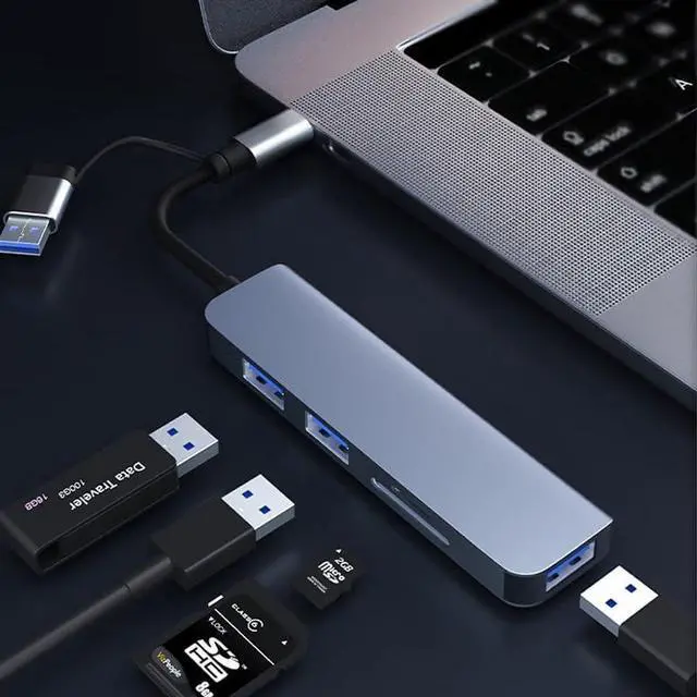 Alt view image 5 of 6 - MVUYO 5-in-1 Docking Station 3.0 hub TF/SDtype-c hub