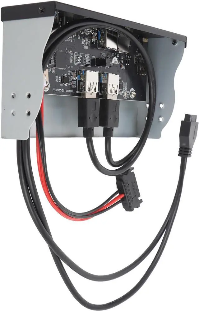 Alt view image 2 of 7 - Jiawu Optical Drive Front Panel, USB Front Panel Hub Support USB A Type C GEN2 X 2 19 Pin for PC Computer