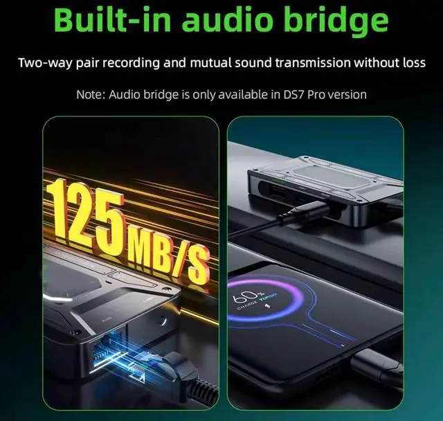 Alt view image 3 of 7 - Docking Station for DS7 Headphone Adapter PD100W 5Gbps Charging, 3.5mm Auditory Type C Adapter 1000M for Game Pad TypeC Hub