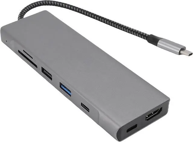 Alt view image 4 of 7 - ZJchao Type C Hub Fit for Studio Display Aluminum Alloy 8 in 1 Laptop USB C Hub 4K Video Output