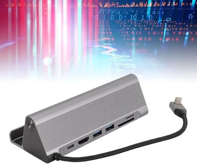 Alt view image 3 of 7 - Laptop Hub, 7-in-1 Docking Station, PD HD Display Interface, USB3.0x2, Storage Card, RJ45 1000Mbps for Laptop