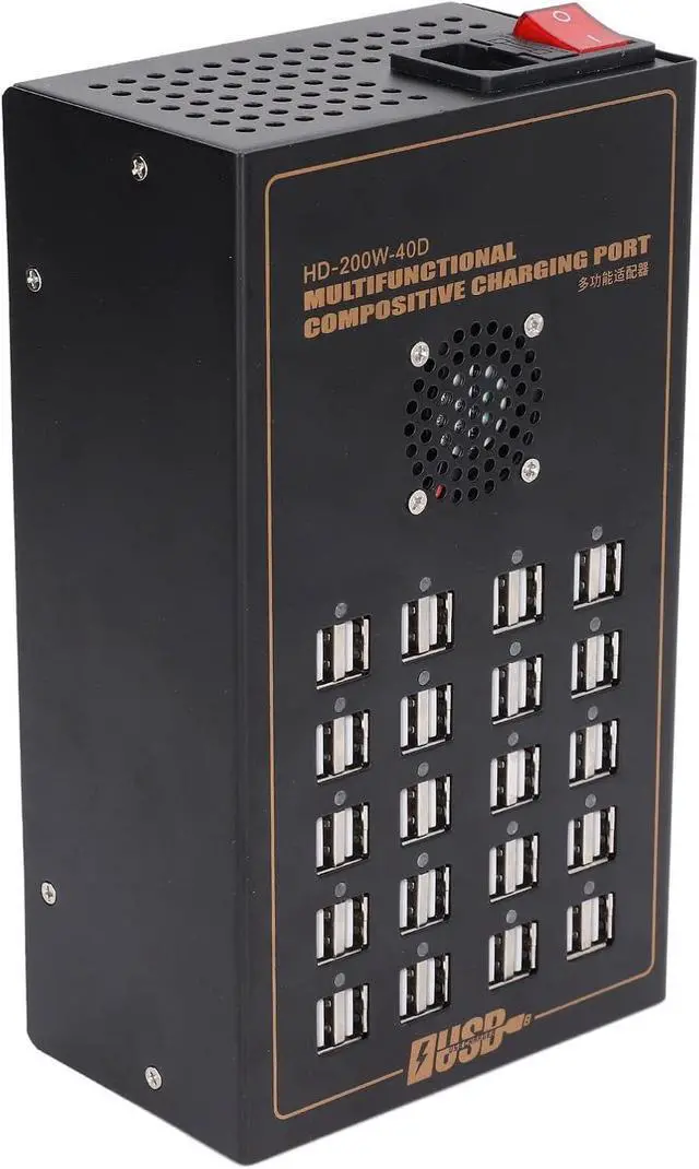 Alt view image 4 of 7 - Powered USB Hub Multifunctional Smart 20 Port USB Data Hub Splitter Charging Port Power 170V240V