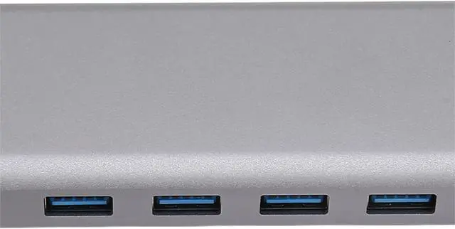 Alt view image 2 of 7 - 11 in 1 USB C Hub Multiport Adapter, 4xUSB3.0 HD 4K VGA RJ45 Ethernet PD Charging 3.5mm Sound, Deep Sky Gray Aluminum Alloy Docking Station for Laptops