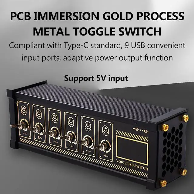 Alt view image 3 of 7 - 6 Ports USB C Splitter, 9 USB Convenient Input Ports, 6 Port USB Docking Station, with Voice Control Function, Data Transmission, for Phones, Tablets and Gadgets