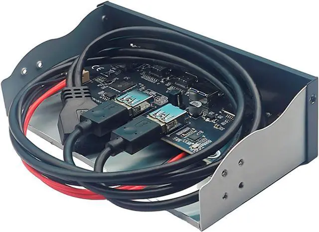 Alt view image 3 of 7 - 5.25Inch USB3.2 Gen1 Front Panel With Memory Card Slots And Double USB3.0 +Type C Port Earphone Adapter Easy Installation