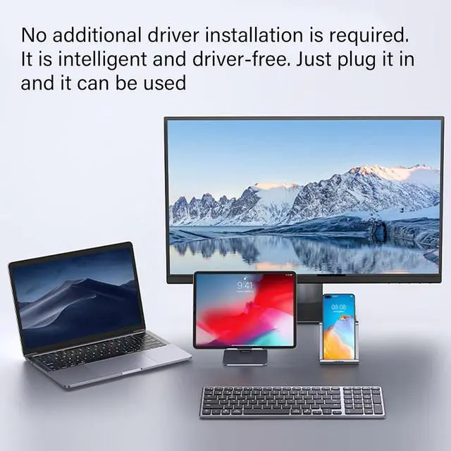 Alt view image 7 of 7 - 7 Port USB3.0 Adapter With 3 Type C And Individual Switches 5Gbps Fast Data Transfer Expansion Dock For Laptops PC USB Adapter For External Devices