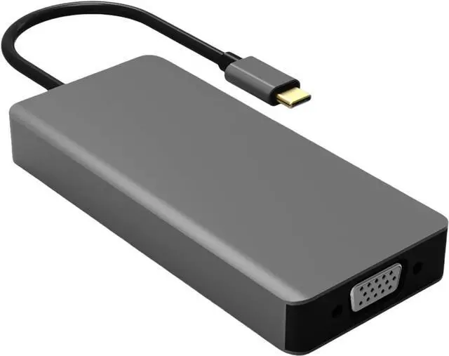 Alt view image 7 of 7 - Multiports USB C Hubs USB C Adapter Type C to Video VGA Adapter USB3.1 to Video+VGA Converters for Data Transfer