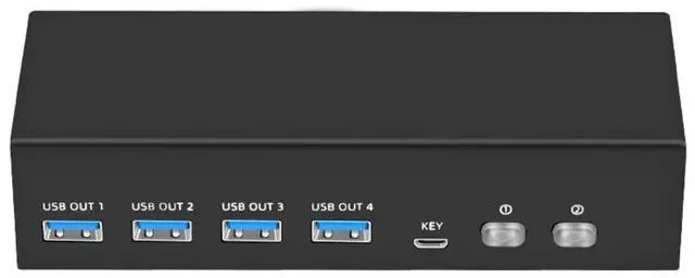Main image of 8K 2 Computers Double Monitors Switcher 2 Port 60Hz USB3.0 KVM Switcher Displayport Selectors Switcher for Computer