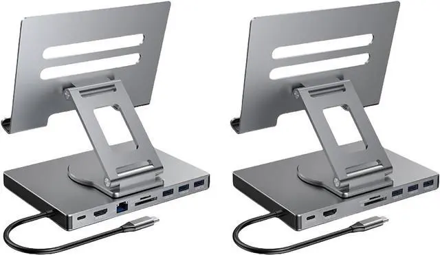 Alt view image 3 of 7 - 8/9 in 1 USB C Docking Station for Tablets USB C Hubs Type C to 4K 60Hz 5Gbps USB3.0 1000Mbps Adapter for PC Laptop