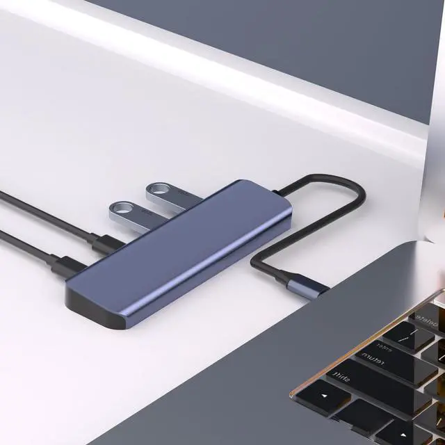 Alt view image 5 of 7 - 4 USB A and 2 Type C Connectors Aluminum High Speed 10Gbps Data Hub for All Users