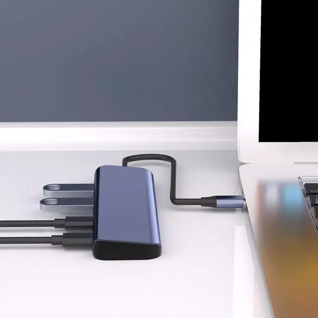 Alt view image 7 of 7 - 4 USB A and 2 Type C Connectors Aluminum High Speed 10Gbps Data Hub for All Users