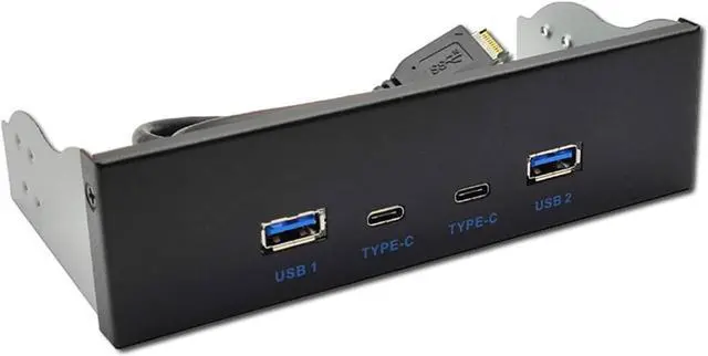Main image of Aurgiarme USB 3.2 Front Panel Hub Multi USB Slot USB3.2 Type-c Super Speed Port Fits 3.5" Open Bay Space Optical Drive Panel Expansion Board