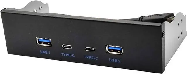 Alt view image 3 of 7 - Aurgiarme USB 3.2 Front Panel Hub Multi USB Slot USB3.2 Type-c Super Speed Port Fits 3.5" Open Bay Space Optical Drive Panel Expansion Board