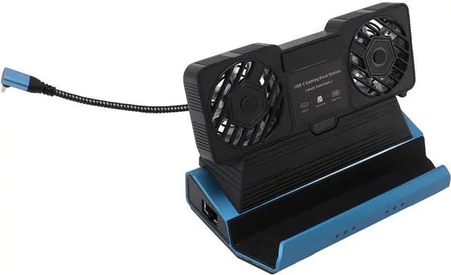 Alt view image 2 of 7 - 10 in 1 Docking Station with Dual Cooling Fan System and 4K 60Hz Output - USB C Hub for Gaming and Productivity
