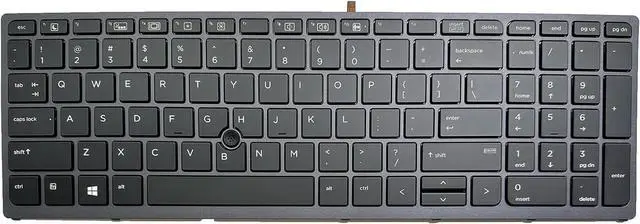 Alt view image 3 of 7 - Siakoocty Laptop Replacement US Layout with Pointer and backlightt Keyboard for HP Zbook 15 G3 G4 Zbook 17 G3 G4 Backlit Pointer US 848311-001 PK131C31A00