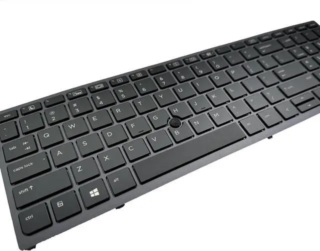 Alt view image 6 of 7 - Siakoocty Laptop Replacement US Layout with Pointer and backlightt Keyboard for HP Zbook 15 G3 G4 Zbook 17 G3 G4 Backlit Pointer US 848311-001 PK131C31A00