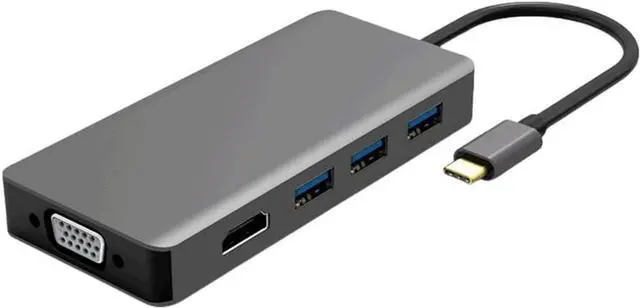 Main image of USB C HUB USB C Adapter Supports Video and VGA USB3.1 to Video + VGA Converter (For Presentation and Design Work)