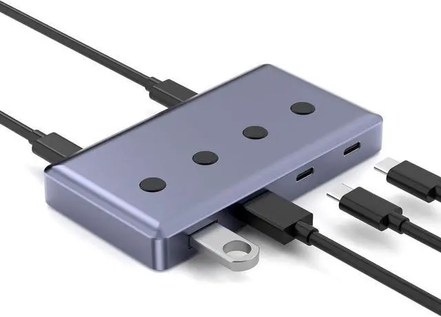 Alt view image 5 of 7 - Portable USB 3.1 Hubs Highly Speed USB Splitter USB Expansion Dock With Individual Power Button For Office And Gaming