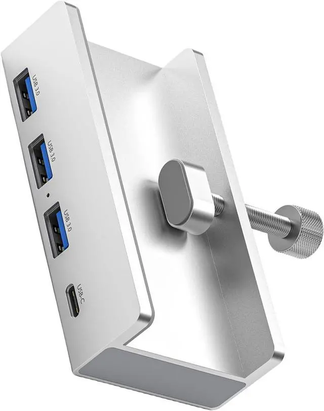 Main image of 4 in 1 Clip Docking Station 5GBPS USB 3.0 Concentrator Adapter Aluminum Alloy External Multiport Type C USB Splitter