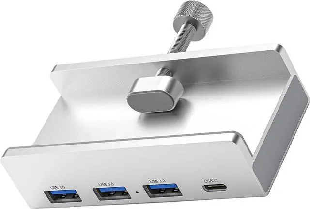 Alt view image 5 of 7 - 4 in 1 Clip Docking Station 5GBPS USB 3.0 Concentrator Adapter Aluminum Alloy External Multiport Type C USB Splitter