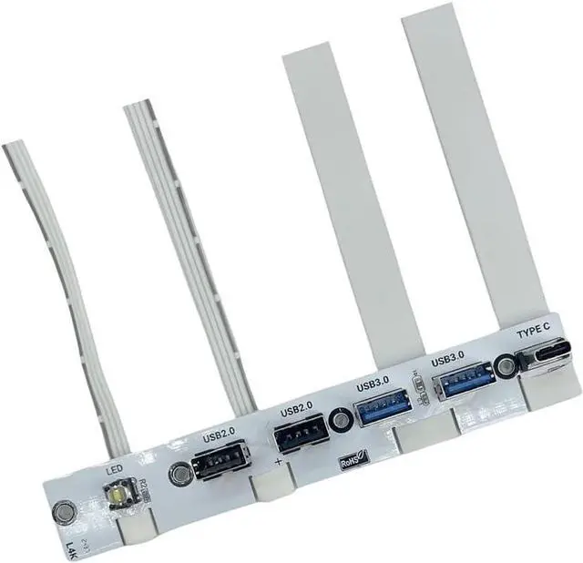 Main image of Desktop Chassis Front Panel 2 Port USB 3.0 + 2 Port USB 2.0 + 1 Port Type C Port LED