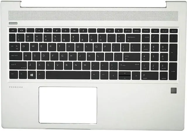 Main image of Replacement for HP Probook 450 455 G6 450 455R G7 Laptop Upper Case Palmrest with Non-Backlit Keyboard Assembly L45091-001 Sliver